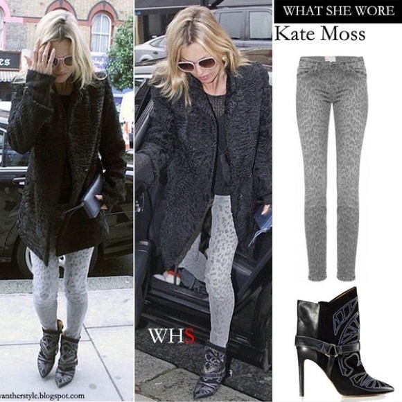 CURRENT/ELLIOT Gray Leopard Stiletto Mid Rise Skinny Jeans - Picture 12 of 12